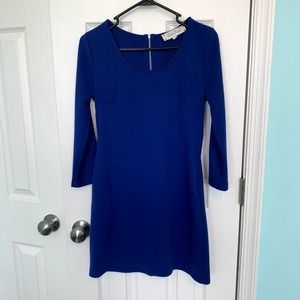 Criss Cross Women's Size Medium Blue Shift Mini Dress‎